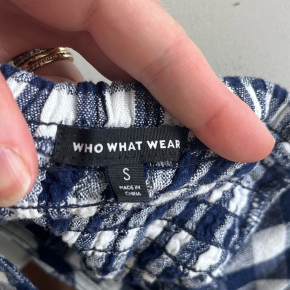 Navy and white gingham sundress - Picture 4 of 5